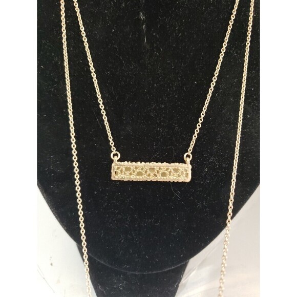 Laura Ford Dounle Necklace 17" Total Adjustable Drop. - Picture 6 of 14